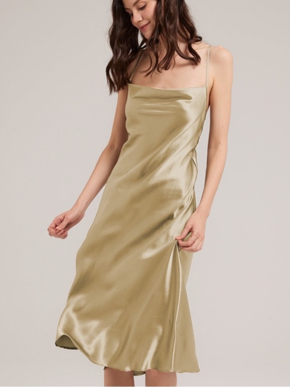 Silk Slip Midi Dress